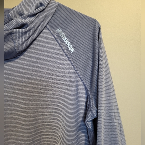 Under Armour Blue Long Sleeve Hoodie,  Size Large - Picture 3 of 6